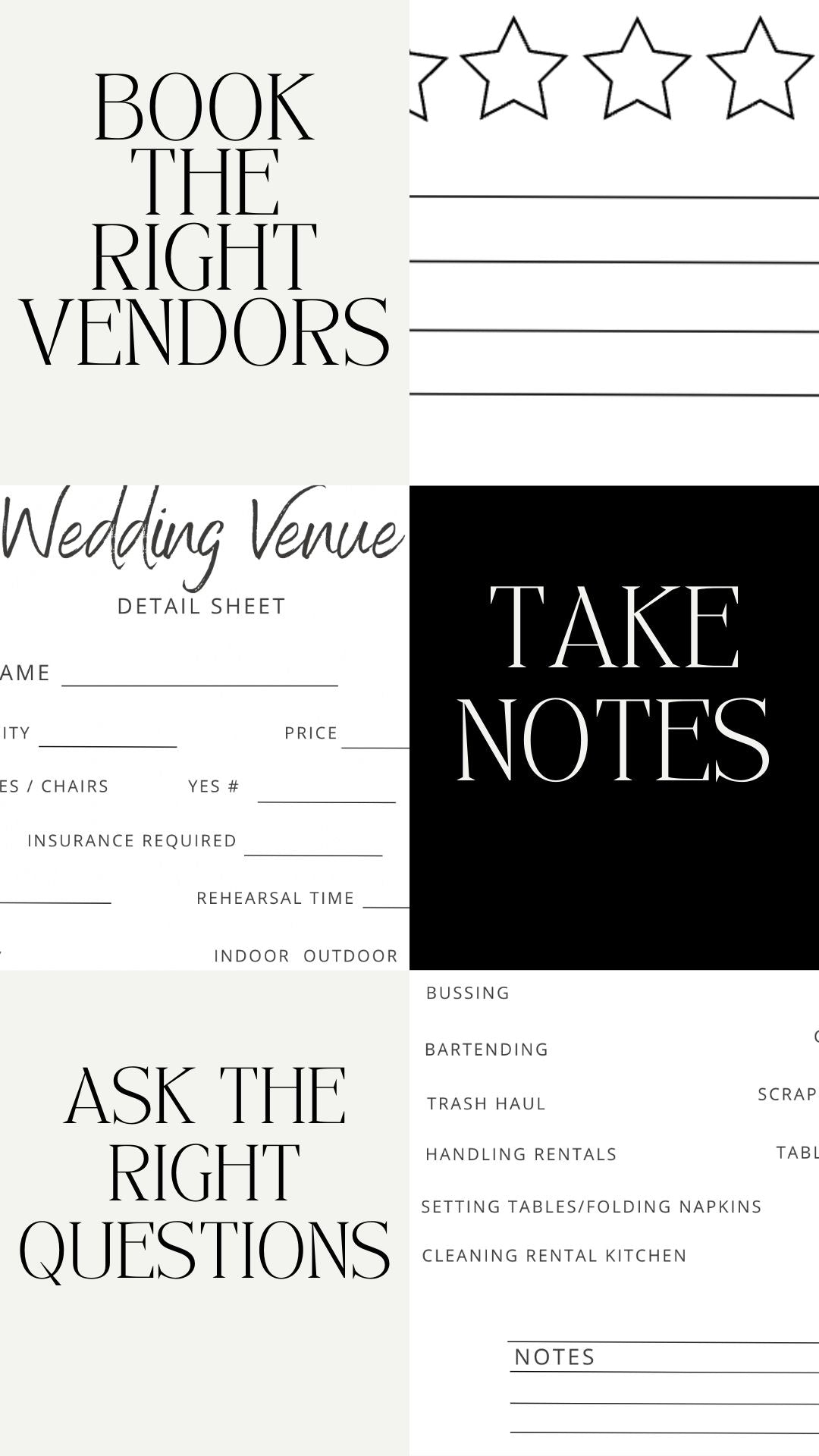 Wedding Vendor Questionnaire