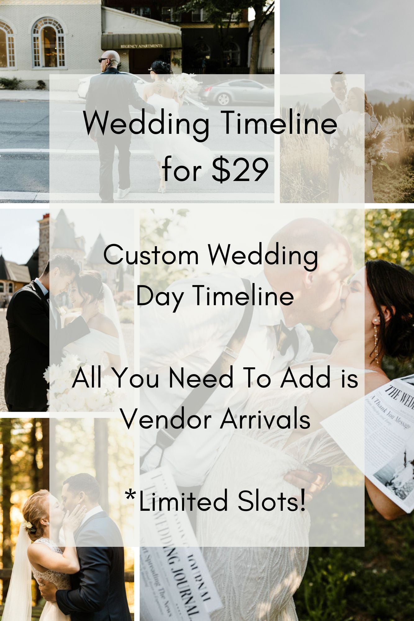 Wedding Timeline for $29