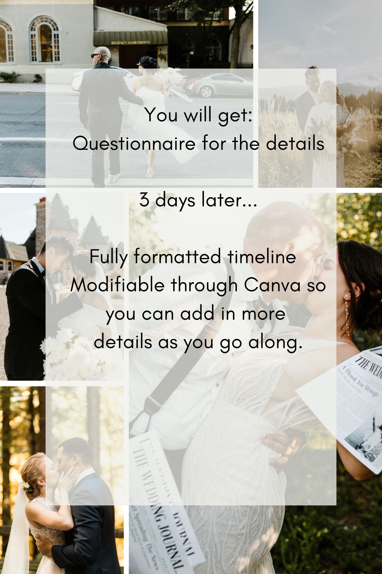 Wedding Timeline for $29