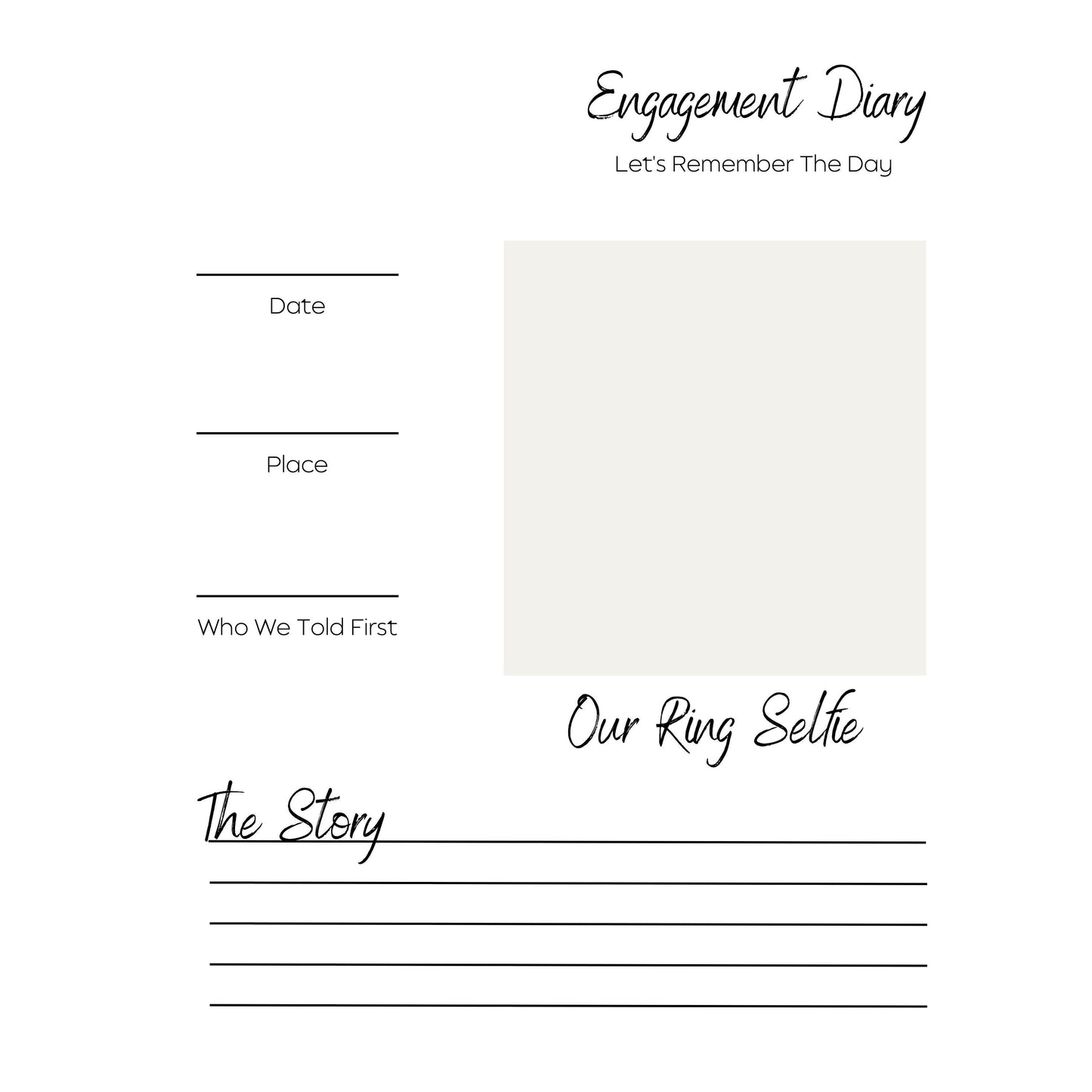 Engagement Diary Scrapbook Pages!