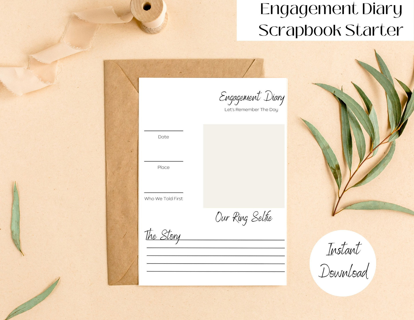 Engagement Diary Scrapbook Pages!