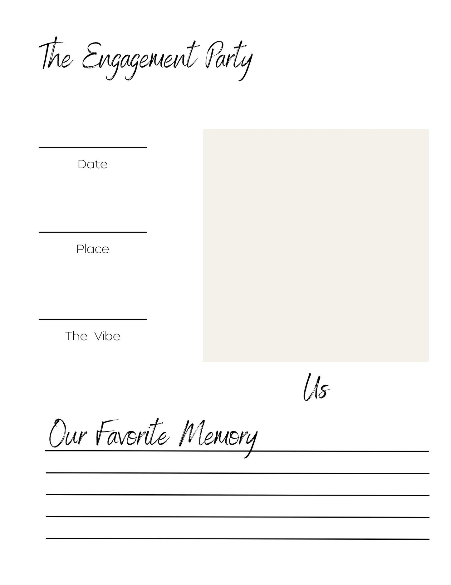 Engagement Party Memory Bundle