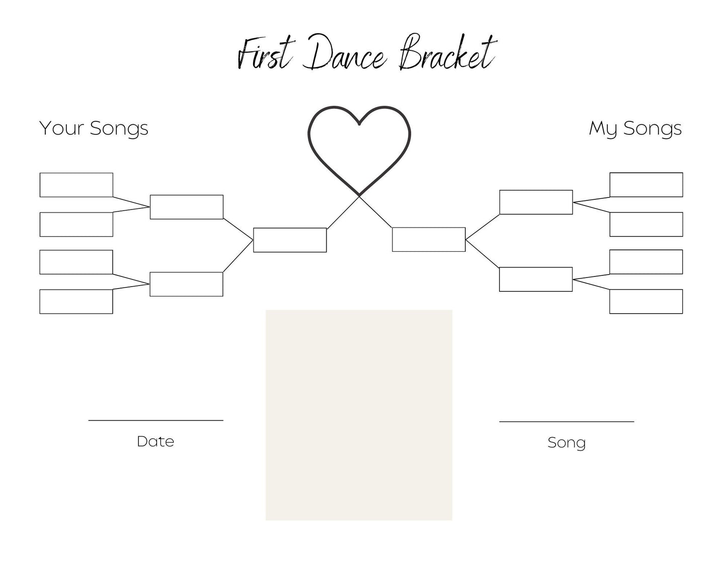 First Dance Bracket Template