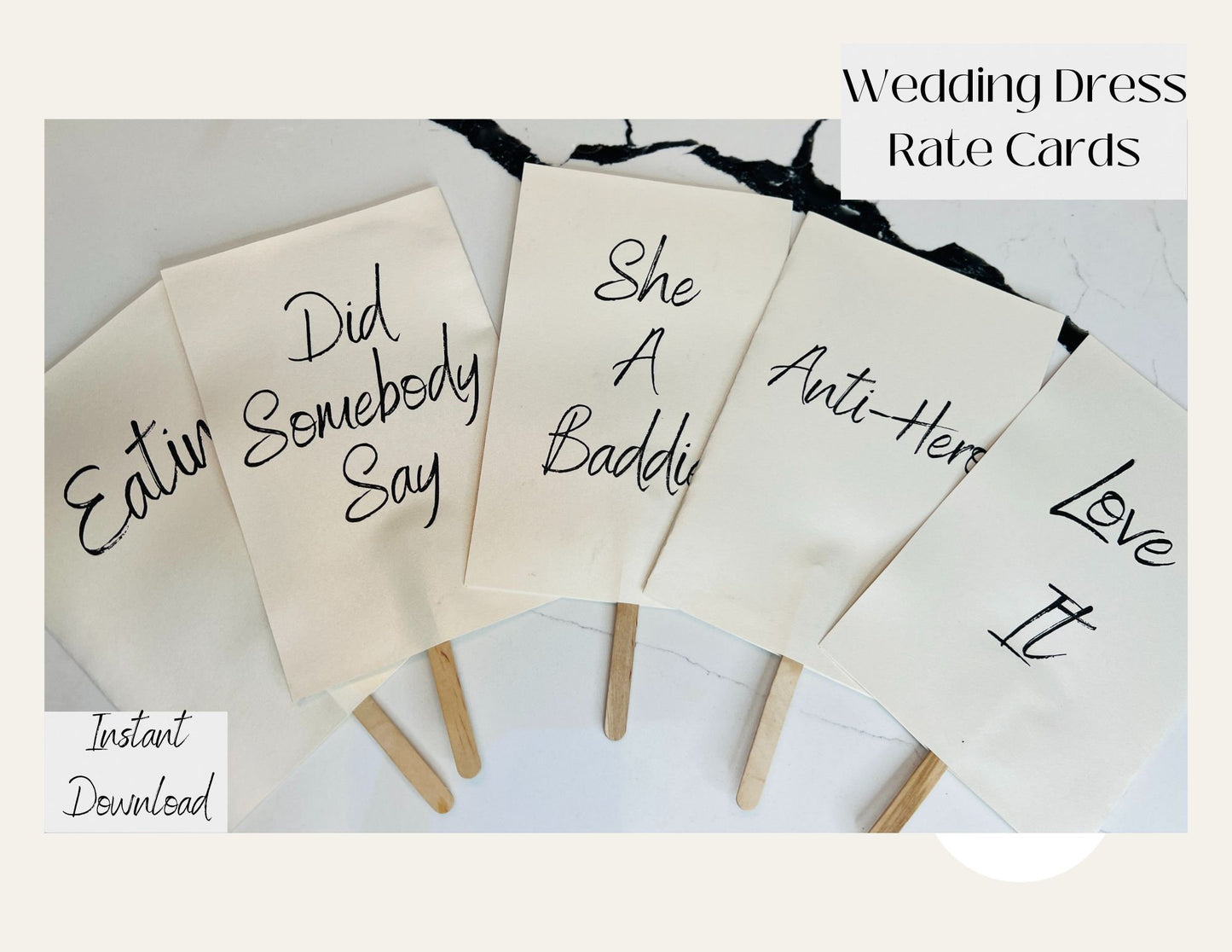 Wedding Dress Rate Cards For Dress Shopping!